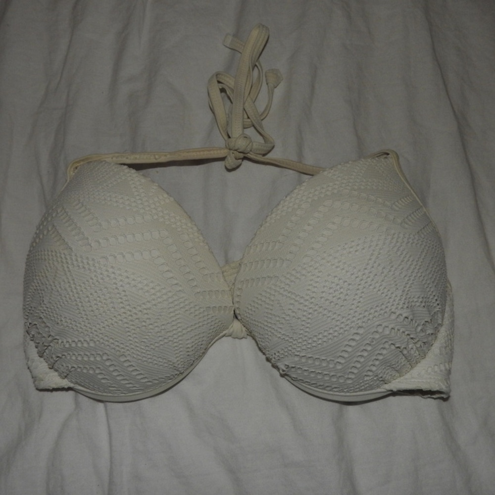 white bikini top
